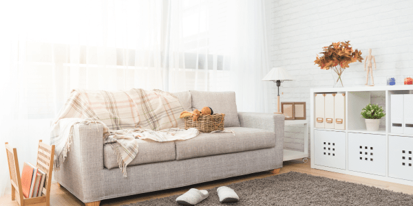 Living room in autumn